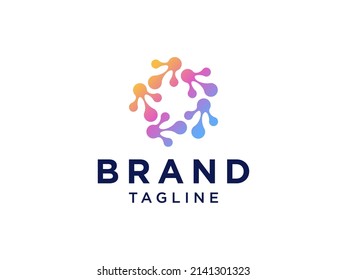 Abstract Initial Letter O Logo. Colorful Square Rounded Style isolated on White Background. Usable for Business and Technology Logos. Flat Vector Logo Design Template Element.