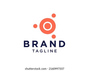 Abstract Initial Letter O Logo. Orange Shape Circle Line Style isolated on White Background. Usable for Business and Branding Logos. Flat Vector Logo Design Template Element.
