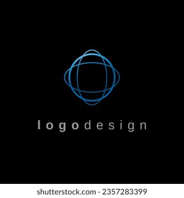 Resumen De La Letra Inicial O Logotipo. Azul Circular redondeada Línea Infinito Estilo aislado en fondo azul. Usable para Logos de Negocios y Tecnología. 