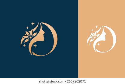Letra inicial Abstractas O con Ilustración vectorial de diseño de logotipo de belleza natural