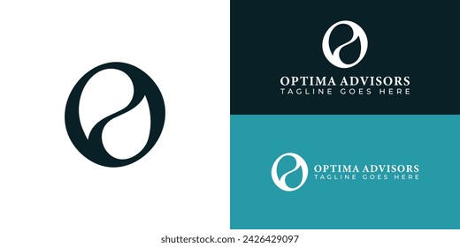 Abstract initial letter O or OO logo in deep green color presented with multiple white and blue background colors. The logo is suitable for beauty business logo design inspiration template