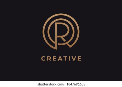 Abstract initial letter O and R logo,usable for branding and business logos, Flat Logo Design Template, vector illustration