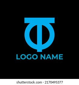 Resumen de la letra inicial logotipo O y T, utilizable para logotipos de marca y de negocios, plantilla de diseño de logotipos planos, ilustración vectorial