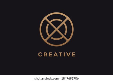 Abstract initial letter O and X logo,usable for branding and business logos, Flat Logo Design Template, vector illustration