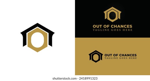 Abstract initial letter OC or CO logo in black and gold color isolated in white, black, and gold background applied for business and consulting education logo also suitable for the brands or companies
