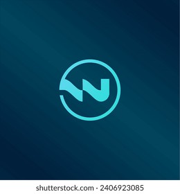 abstract initial letter OW logo design