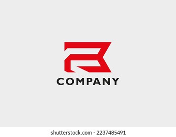 Abstract Initial Letter P and B Logo. Geometric Line Shapes PB BP Letter Isolated on Grey Background. Suitable For Technology, Sport, Business and Branding Logos. Flat Design Vector Template Elements