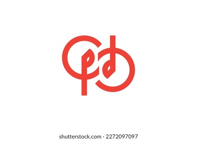 Abstract Initial Letter P and B Logo with Connected Line Concept