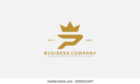 Abstract Initial Letter P Business and Construction Logos design Element