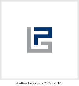 Abstract Initial letter P and L linked Logo. creative abstract letter PL logo design