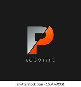 Abstract Initial Letter P logo icon vector design concept.