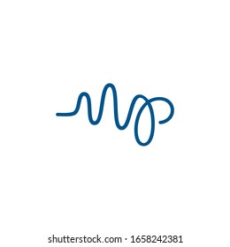 abstract initial letter P logo