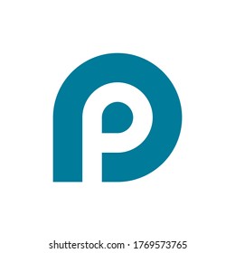 logotipo abstracto de letra inicial p