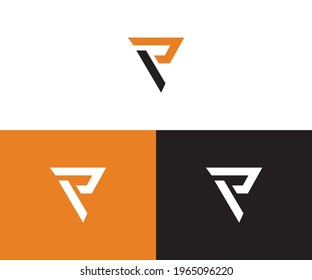 Abstract Initial Letter P Logo Design =