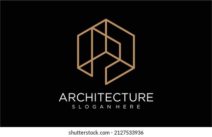 plantilla de diseño del logotipo P de la letra inicial abstracta. iconos para el negocio del arquitecto	