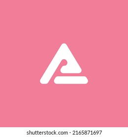 logotipo de letra inicial abstracta A y P en color blanco aislado en color rosa aplicado al logotipo de la marca deportiva también adecuado para las marcas o empresas con nombre inicial AP o PA