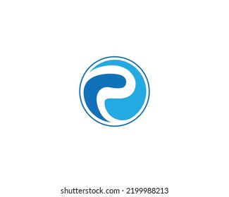 Abstract Initial Letter P Logo Creative Design Vector Template Element.