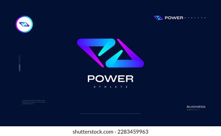 Abstract Initial Letter P and A Logo Design with Colorful Blend Gradient Style. PA Letter Logo Suitable for Business and Technology Logo