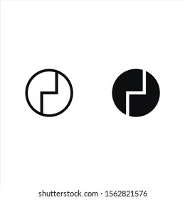 Abstract initial letter PD logo design template