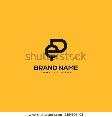 Abstract initial letter PE EP logo design template - vector.