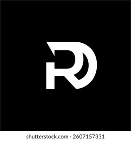 Abstract initial letter PRD logo design.