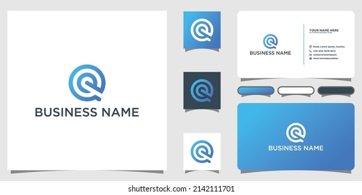 Abstract Initial Letter Q and E Logo. gradien color andr Business and Branding Logos. 