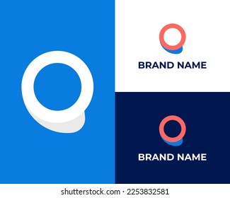 Abstract Initial Letter Q and P Logo