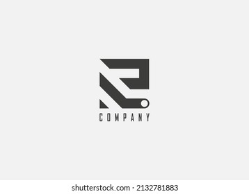 Abstract Initial Letter R and E Logo. Geometric Line Shapes R RE ER Letter Isolated on White Background. Suitable For Business and Branding Logos. Flat Design Vector Template Elements