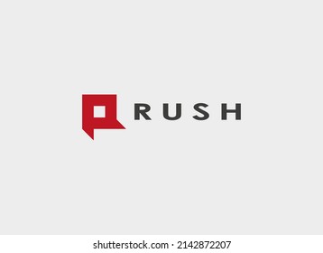 Resumen de la letra inicial R Logo. Usable para logotipos de empresas y marcas. Elemento de plantilla de diseño de logotipo de vectores planos.