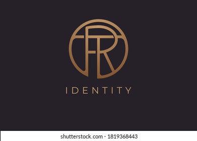 Abstract initial letter R and T logo,usable for branding and business logos, Flat Logo Design Template, vector illustration