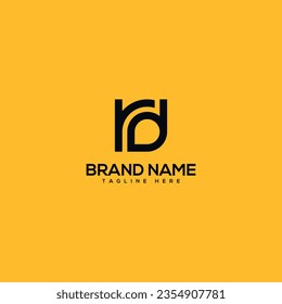 Abstract initial letter RD DR logo design template - vector.