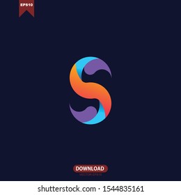 Abstract initial letter S inspiration logo vector design