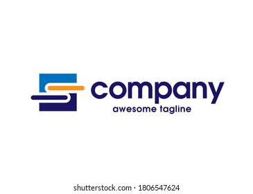 abstract Initial letter S logo design 