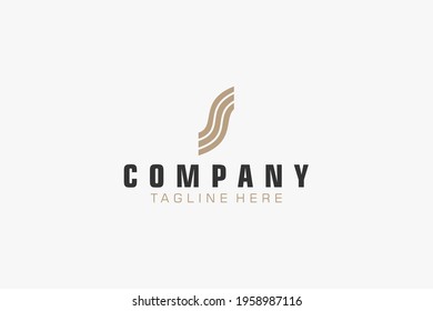 Abstract Initial Letter S Logo. Usable for Business, Technology and Branding Logos. Flat Vector Logo Design Template.