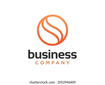 Resumen Logo De La Letra Inicial S. sobre fondo blanco. Usable para logotipos empresariales, sanitarios, médicos y naturales. Elemento de plantilla de diseño de logotipo de vectores planos.