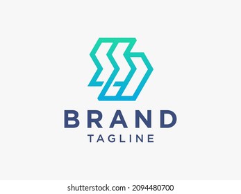 Abstract Initial Letter S Logo. Blue Green Circular Wave Style isolated on White Background. Usable for Business and Technology Logos. Flat Vector Logo Design Template Element.