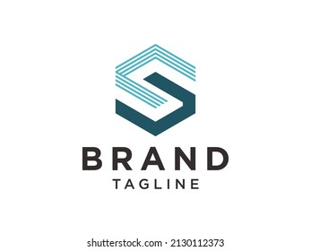 Abstract Initial Letter S Logo. White Radial Line Geometric Infinity Style isolated on White Background. Usable for Business and Technology Logos. Flat Vector Logo Design Template Element.
