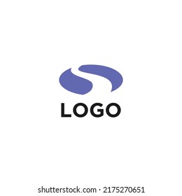 Abstract initial letter S logo design