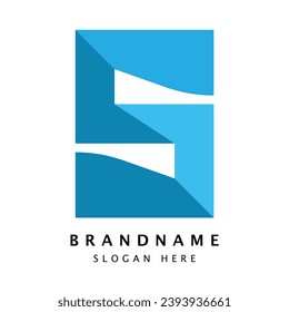 Resumen del logotipo de la carta inicial.  Usable para logotipos de empresas y marcas. Elemento de plantilla de diseño de logotipo de vectores planos.