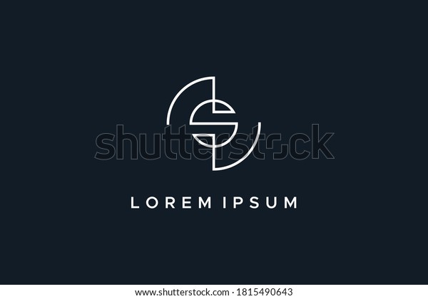 Abstract\
Initial Letter S Logo. White Radial Line Geometric Infinity Style\
isolated on Dark Background. Usable for Business and Technology\
Logos. Flat Vector Logo Design Template\
Element.