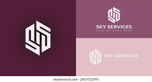 Abstract initial letter S or SS in white color presented with multiple red burgundy background colors. The logo is suitable for business and consulting company logo design inspiration template