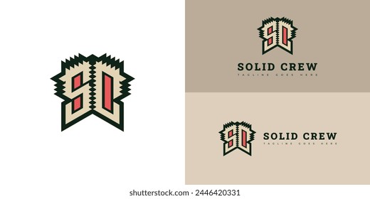 Abstract initial letter SC or CS logo in green, white skeleton color isolated on multiple background colors. The logo is suitable for surfboard manufacturing logo icons to design inspiration templates