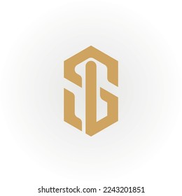 Abstract initial letter SL or LS logo in gold color isolated in white background applied for business and consulting logo also suitable for the brands or companies have initial name LS or SL.