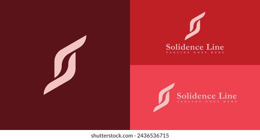 Abstract initial letter SL or LS logo in soft red color isolated in multiple red background colors. Abstract letter SL or LS applied for medical and supplement brand logo design inspiration template