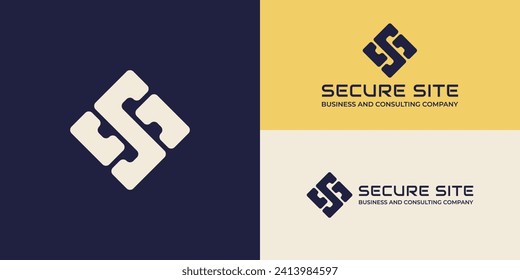 abstract initial letter SS logo in gold and yellow color isolated in blue navy background applied for business company logo design also suitable for the brands or companies that have initial name SS