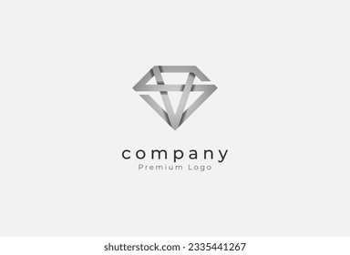 Abstract Initial letter SV or VS Diamond Logo Design, letter SW with diamond combination, vector illustration