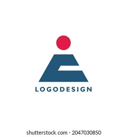 Abstract Initial Letter T, E Logo. People Icon Onside Letter Isolated on White Background. Design Vector Icon Illustration.