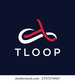 Abstract Initial Letter T Infinity Infinite logo design inspiration