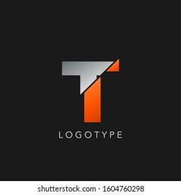 Abstract Initial Letter T logo icon vector design concept.