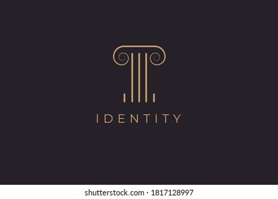 Resumen Logotipo de letra inicial T, letra T con plantilla de diseño de logotipo en color oro, ilustración vectorial